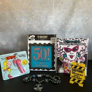 50th Birthday Gag Gifts Bundle - 5 Items